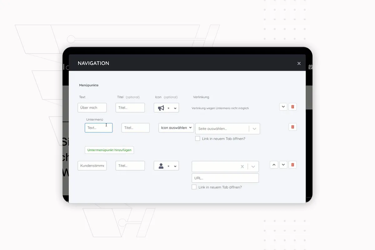 Kundenakquise im Internet: 14.5 | Navigation in Funnel-Template verändern