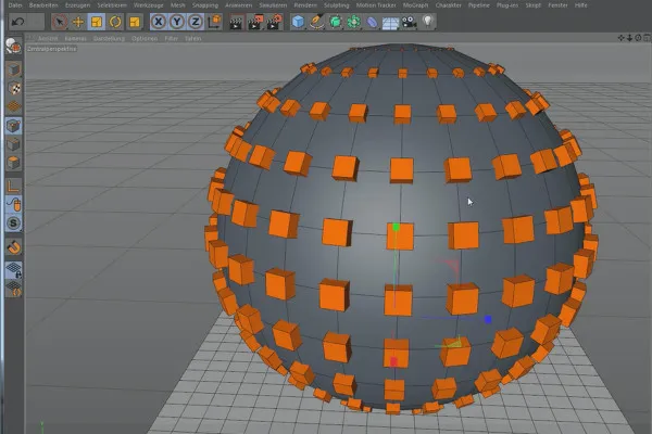 Cinema 4D MoGraph 입문자를 위한 - 1.2 클론 오브젝트 모드 표면
