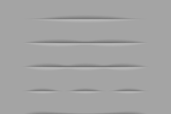 Illustrative Schluss- und Trennlinien in Vektorqualität: Erhabene Linien mit Relief