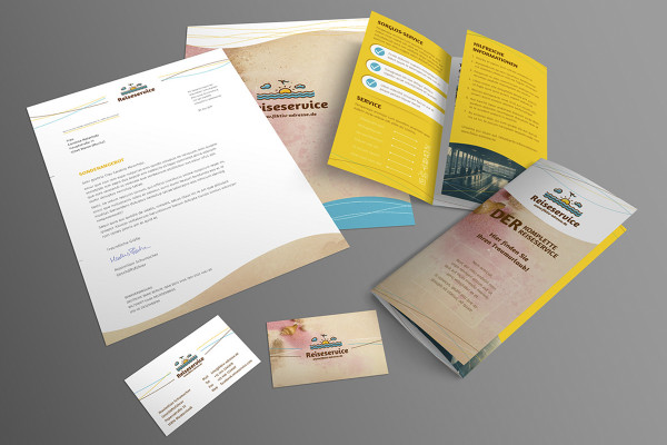Vorlagen für Urlaubs- und Reisewerbung: Reiseflyer, Visitenkarte & Co – Version 3