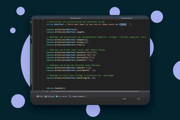 C# Programování: 5.5 | Příklady datových typů část 4 (např. metody řetězce jako Hledat, Změnit)