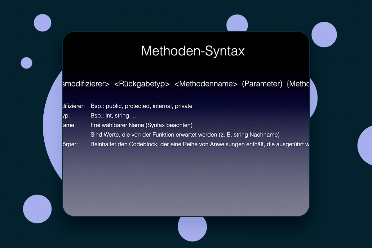 C#-programmering: 6.1 | Definisjon av metoder