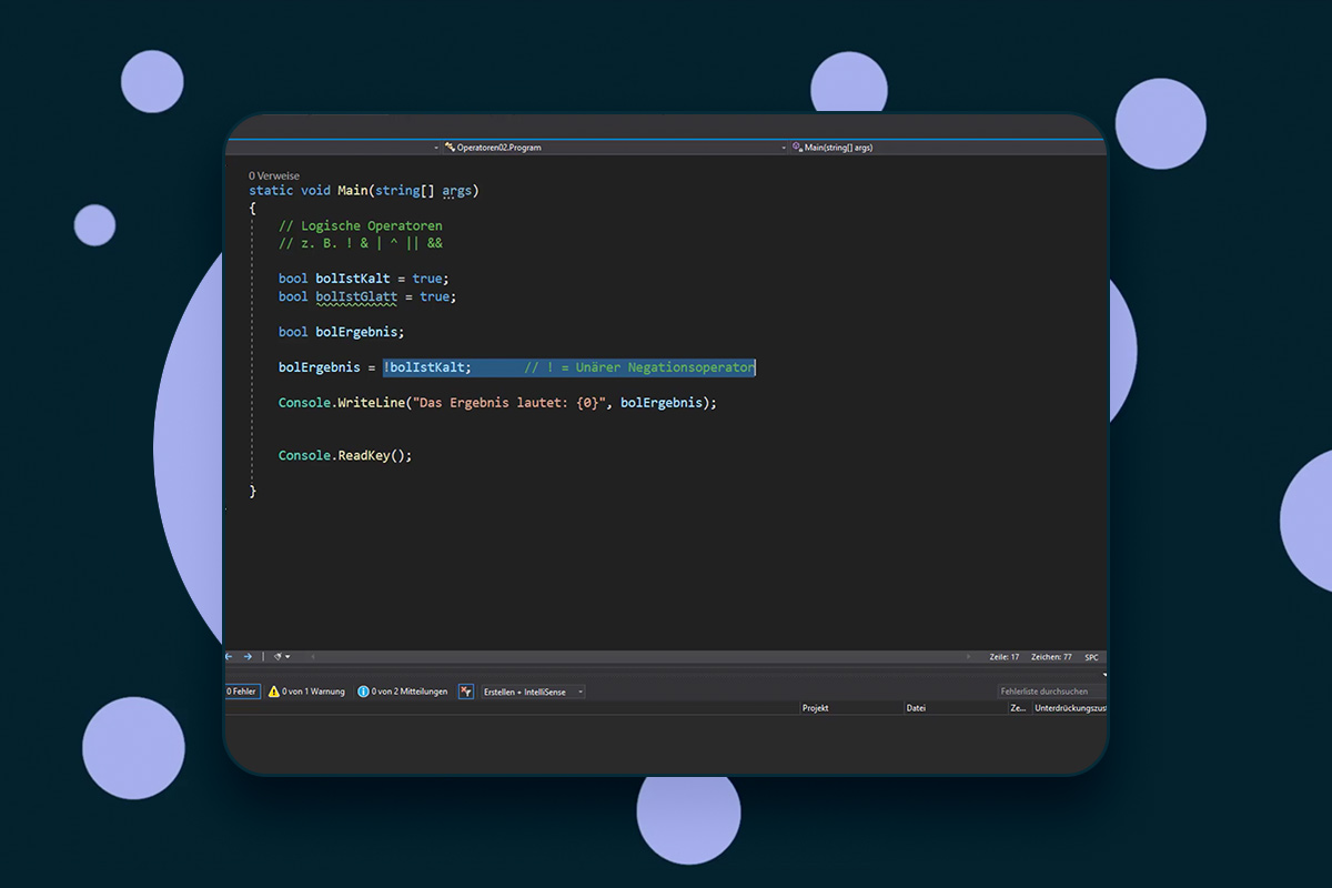 C#-programmering: 7.4 | Logiske operatorer