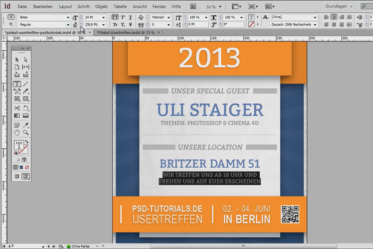 Lage plakater i Adobe InDesign - Del 3: Sette inn tekst