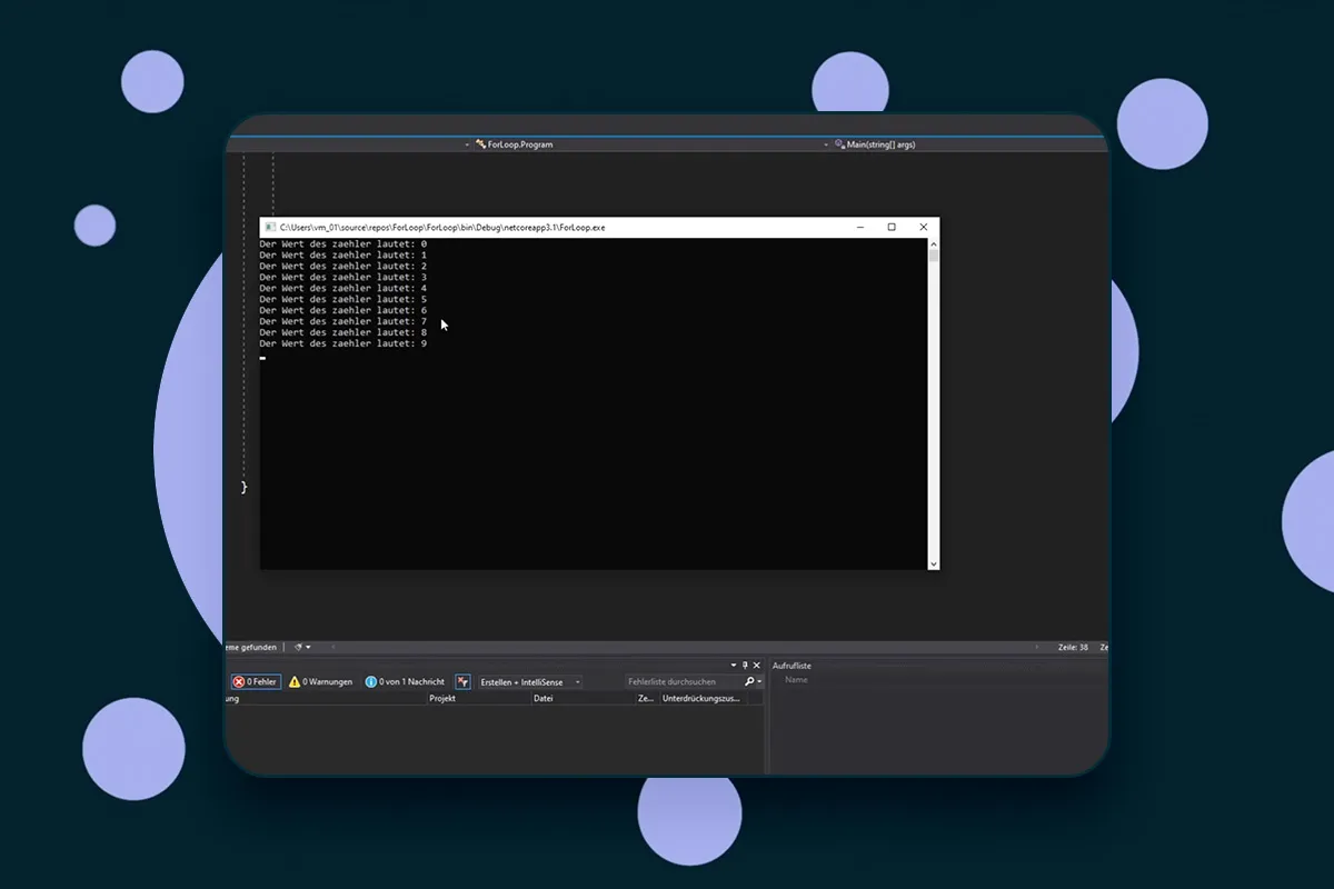 C#-Programmierung: 9.2 | For-Schleife (For-Loop)