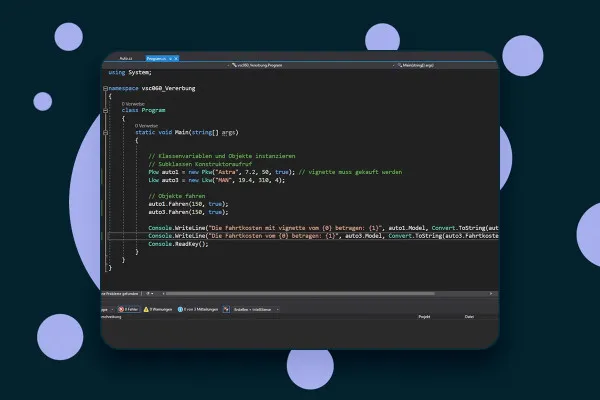 C# programování: 10.8 | Dědičnost (část 2, řešení podtřídy)