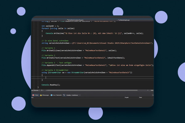 C# programming: 12.2 | Writing text files