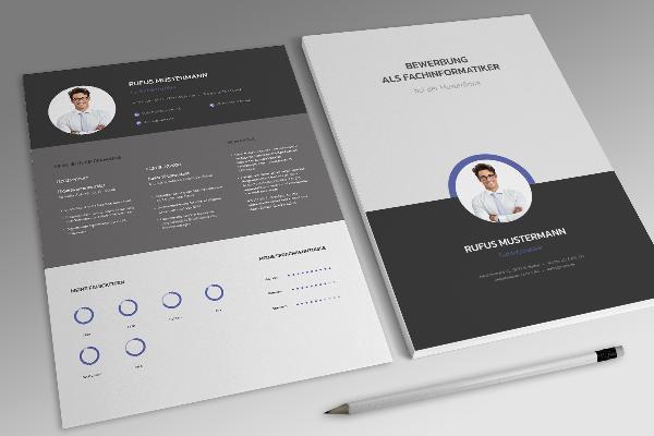 Bewerbungsvorlage Fachinformatiker/in – blaue Variante