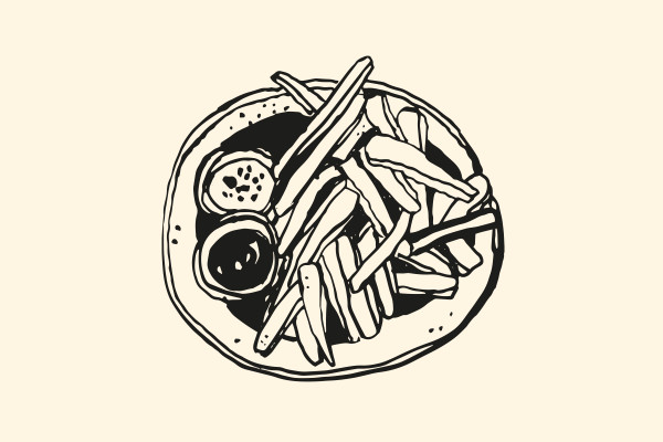 Ilustraciones con comida rápida