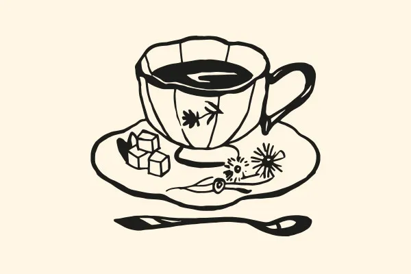 Illustrationen mit Kaffee & Limonaden