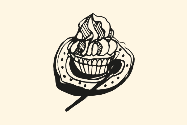 Ilustraciones con helados y magdalenas