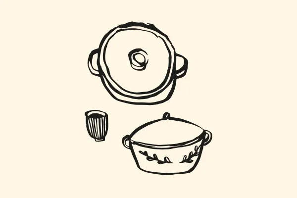 Illustrationen mit Küchengeräten