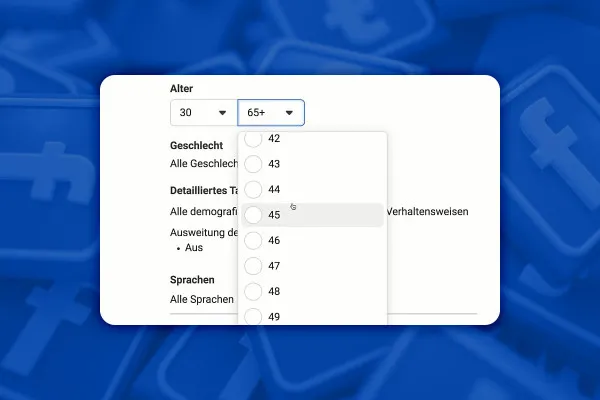 Facebook Marketing: 6.5 | Zadání věku a osobních údajů do cílové skupiny.