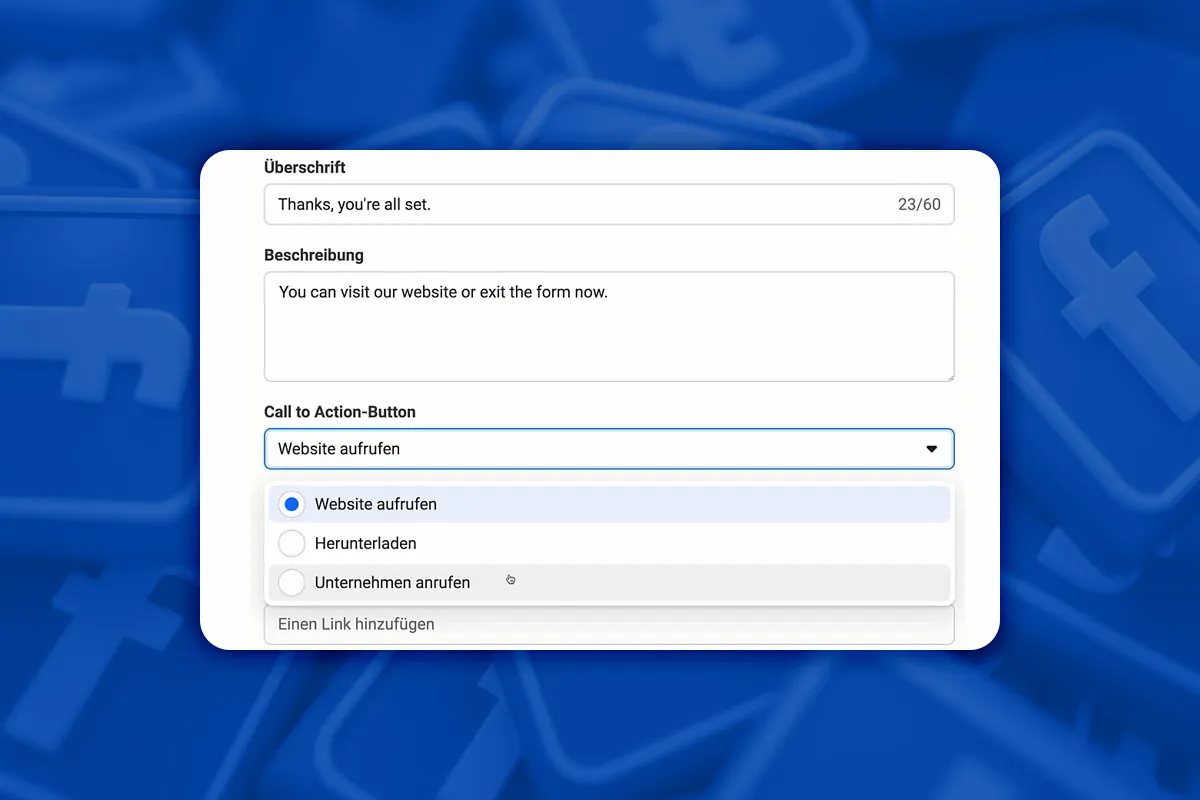 Facebook-Marketing: 6.23 | Abschluss-Seite optimieren