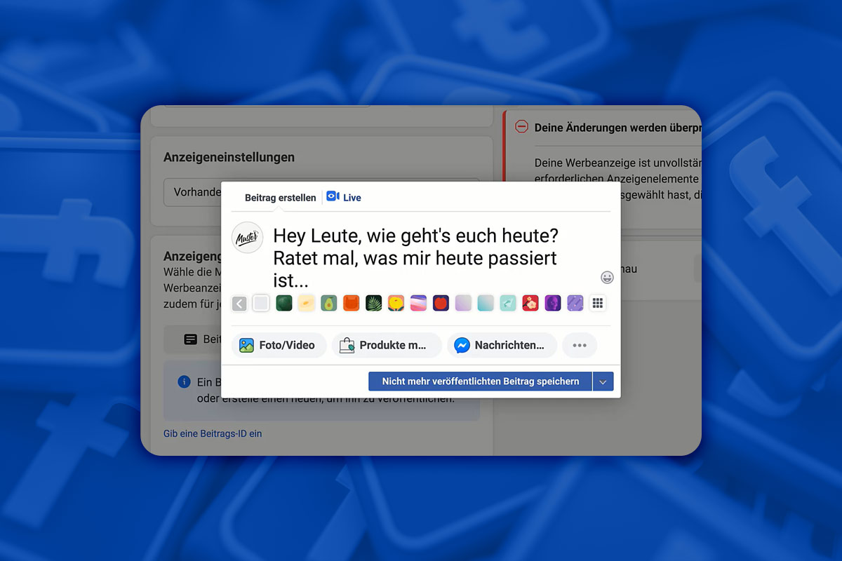 Marketing Facebook : 6,26 | Diffuser une publicité d'interaction pour un poste de texte