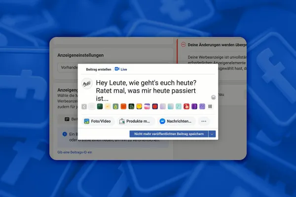 Facebook-Marketing: 6.26 | Interaktionen-Werbeanzeige für Text-Beitrag schalten