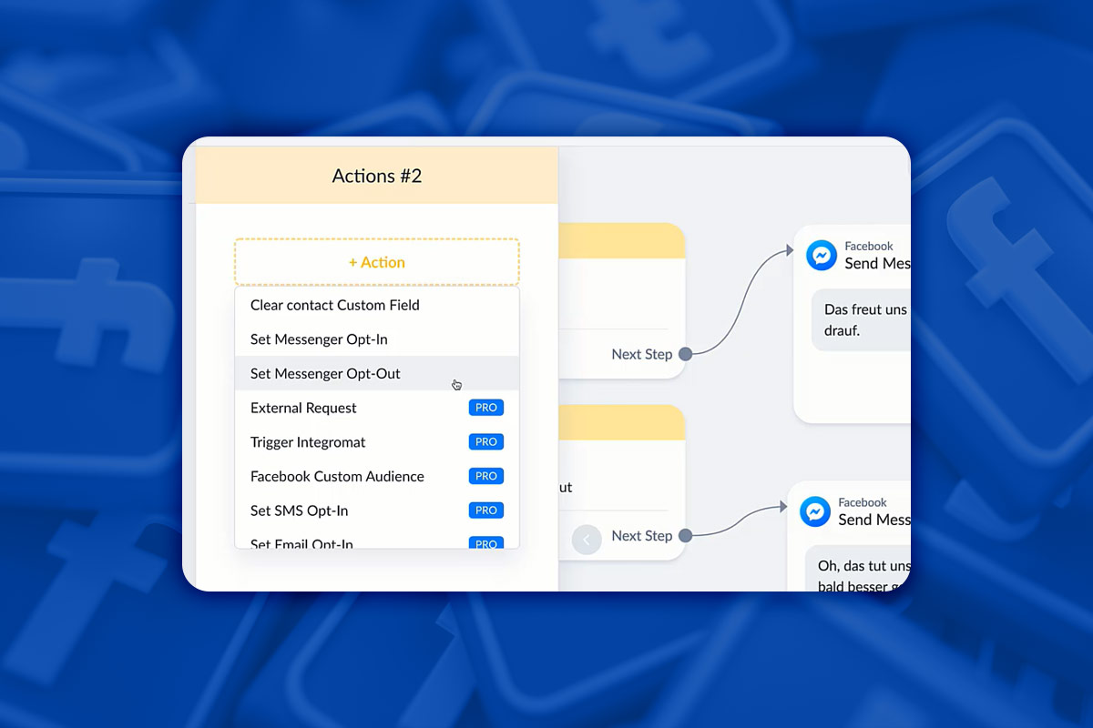 Marketing Facebook : 8,10 | Autres actions qui peuvent être ajoutées à un flux