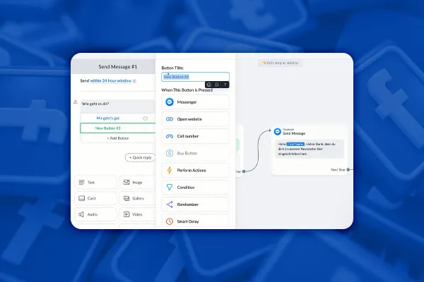 Facebook Marketing: Přidat další kroky k flow