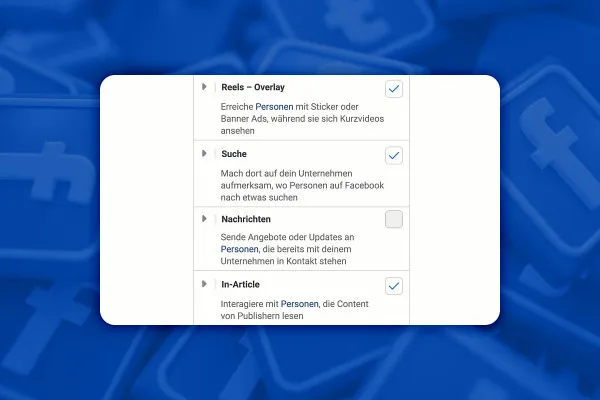 Facebookový marketing: 10.5 | Které informace lze testovat?