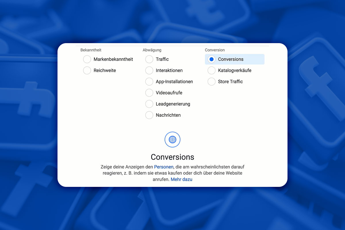 Marketing sur Facebook : 12,7 | Lancer une annonce de conversion