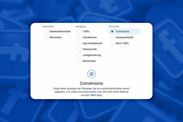 Facebook-Marketing: Spustit konverzní reklamu