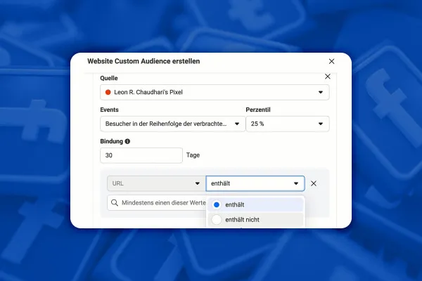 Facebook-Marketing: 12.4 | Custom Audience – Einstellungen