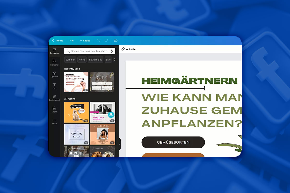 Marketing sur Facebook : Créer une publication sur Facebook avec Canva