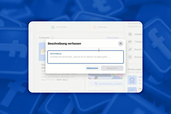 Facebook-Marketing: 15.3 | Přidat popis do skupiny.