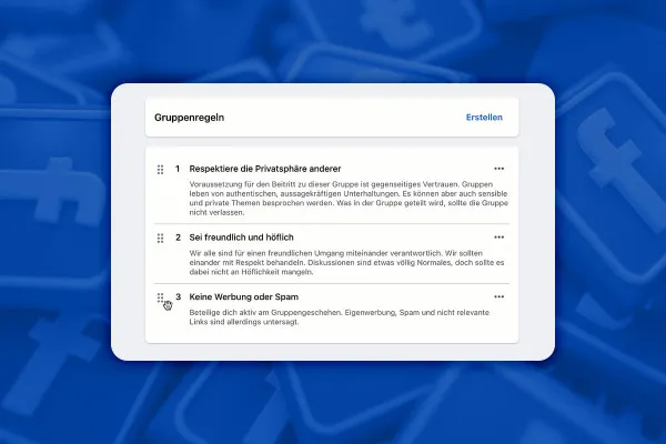 Facebook-Marketing: Nastavit pravidla skupiny