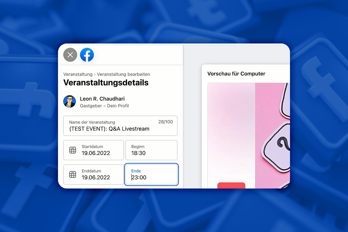 Marketing sur Facebook : 16,4 | Gestion d'événements - toutes les fonctions et paramètres expliqués