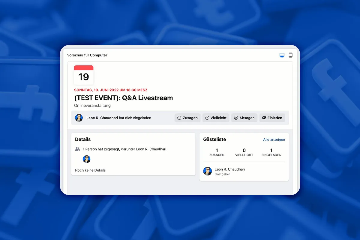 Vytvořit událost na Facebooku: 16.1