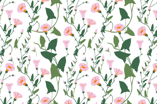 Texturas y motivos con flores silvestres y capullos