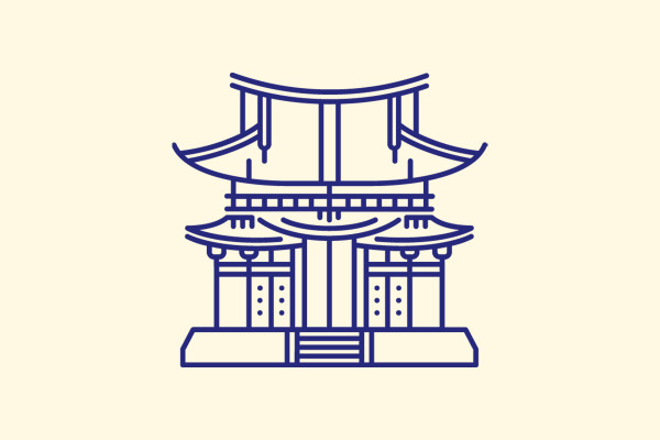 Iconos con puntos de referencia en Asia - China, India, Japón: del Templo del Cielo al Taj Mahal
