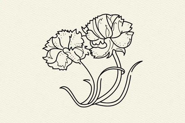 Grafiken/Icons mit blühenden Blumen und Pflanzen