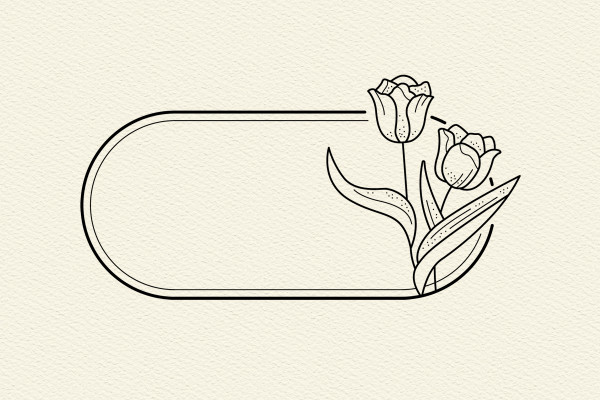 Cadre avec des fleurs