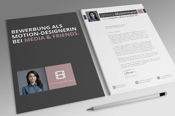 Bewerbungsvorlage Motion Designer/in in Altrosa