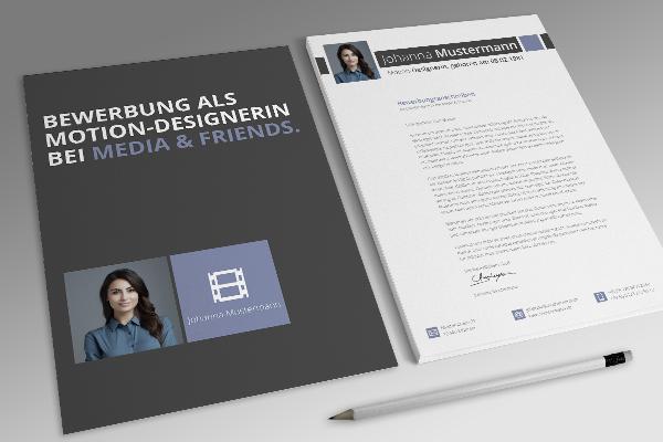 Bewerbungsvorlage Motion Designer/in in Blaulila