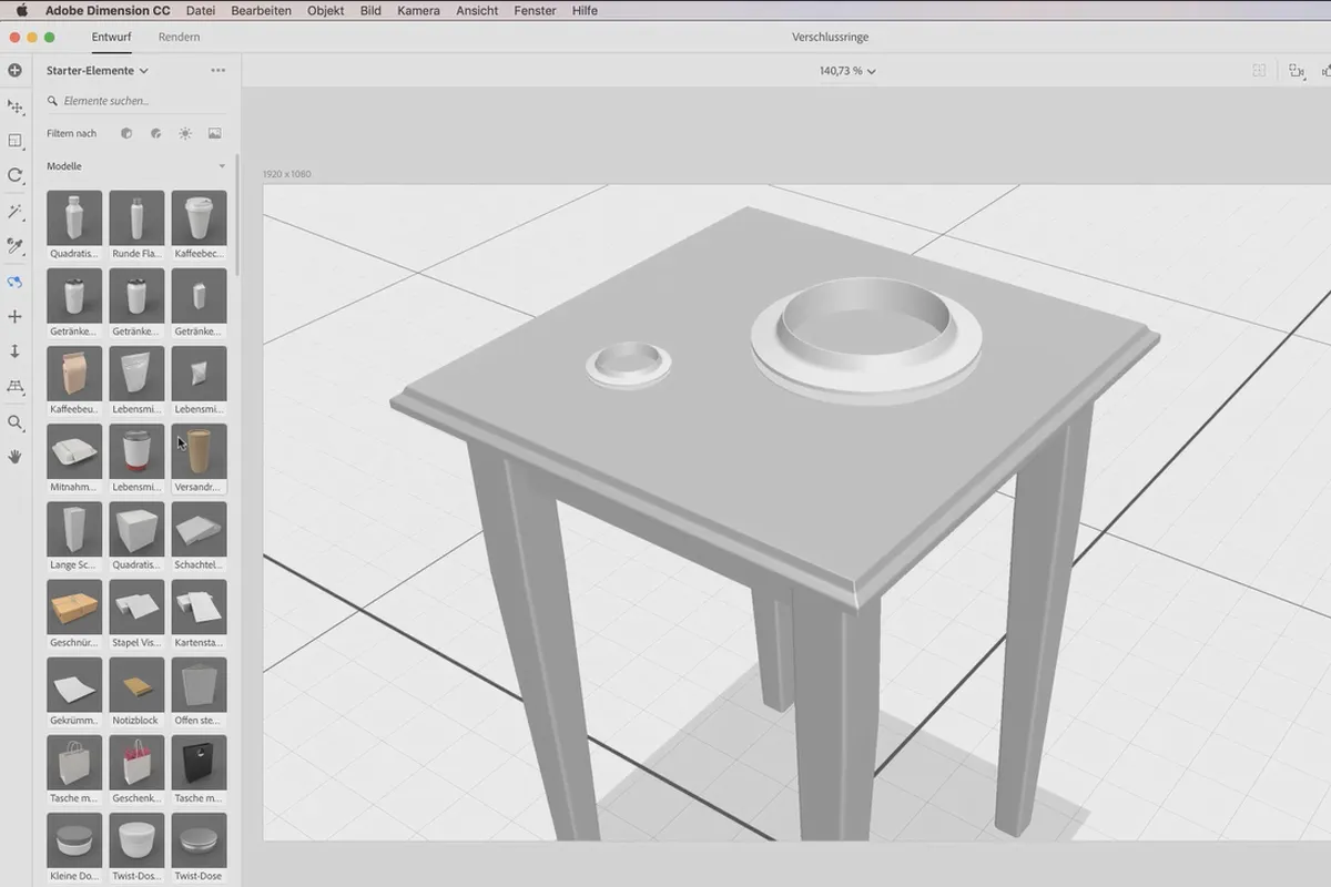 Adobe Dimension CC-Tutorial: 03 | Modelle importieren und das Potenzial von 3D-Renderings
