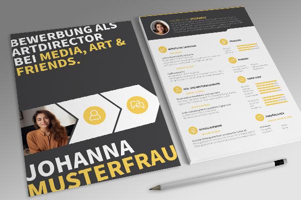 Søknad innen grafisk design - designmønster i gult.