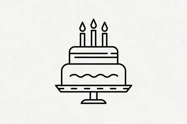 Illustrationen mit Torten & Kuchen