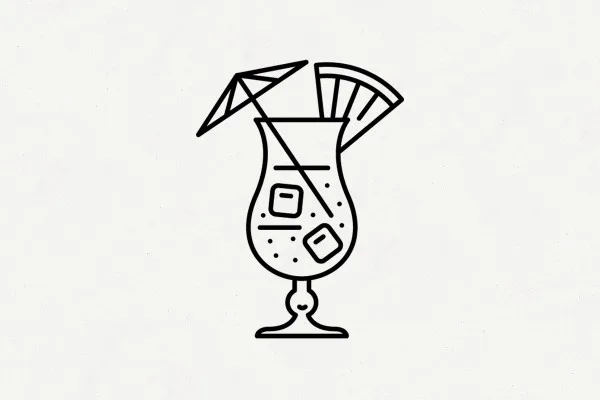 Icons „Food & Drinks“ für Bars: Wein, Whisky und Tequila