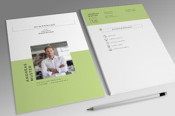 Työhakemuksen malli koulutukseen - Design-pohja vaaleanvihreänä