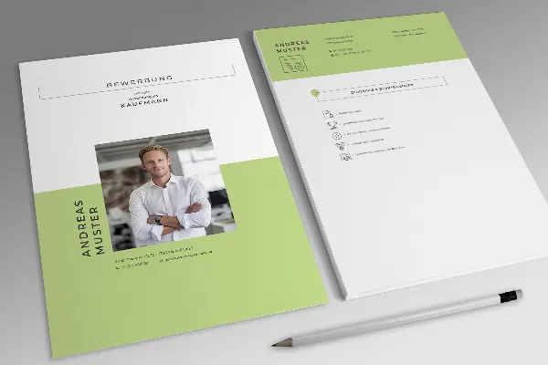 Työhakemuksen malli koulutukseen - Design-pohja vaaleanvihreänä