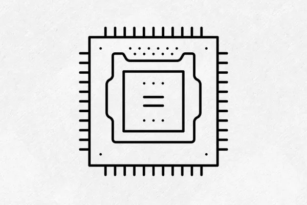 Icons „IT & digitale Technologie“: Datenspeicher, Prozessoren & Chips
