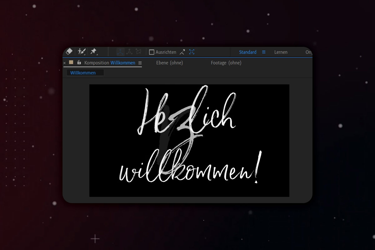 After Effects vejledning: 1.1 | Velkommen til kurset.