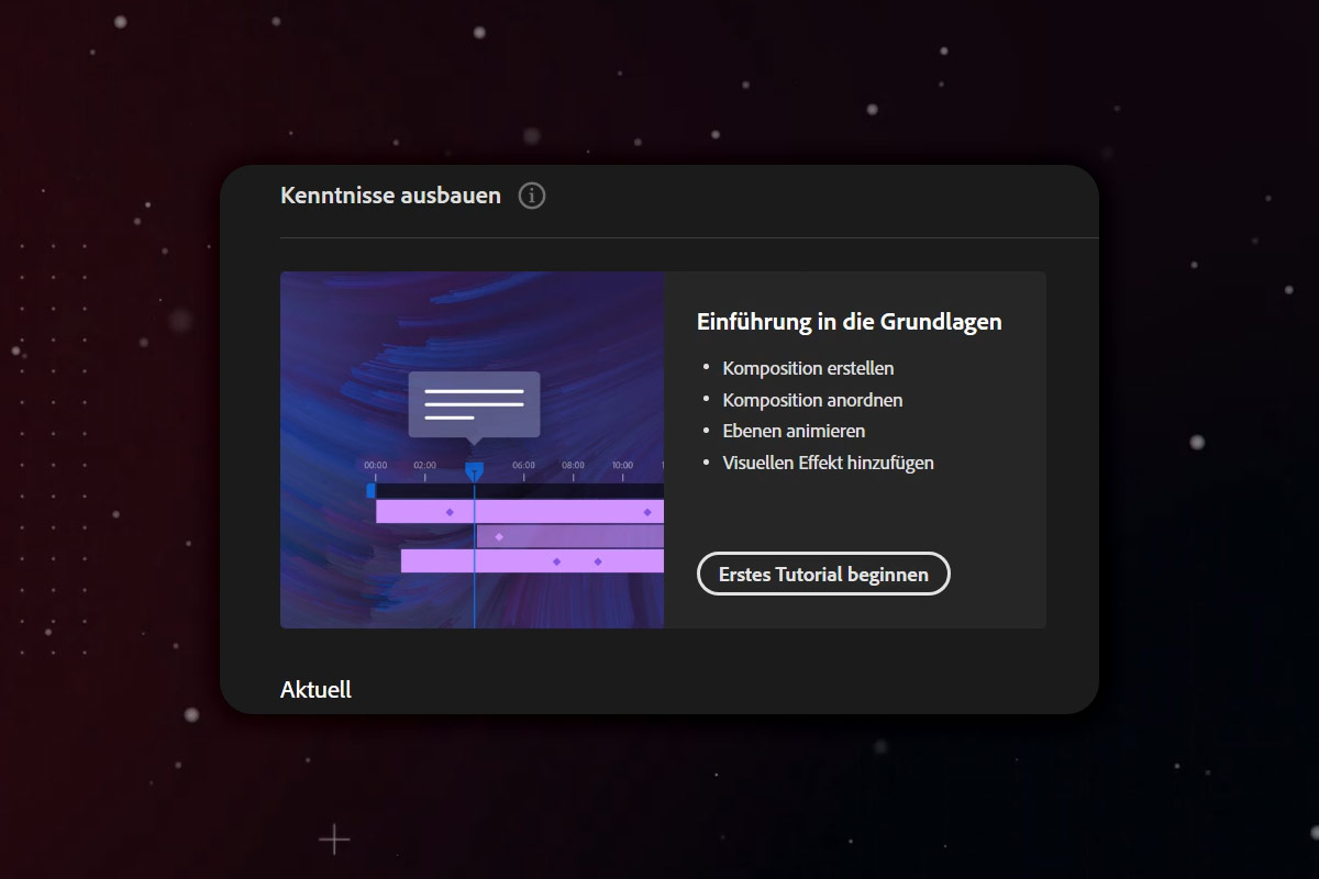 After Effects-tutorial: 2.2 | Første åbning og livredderen autosave.