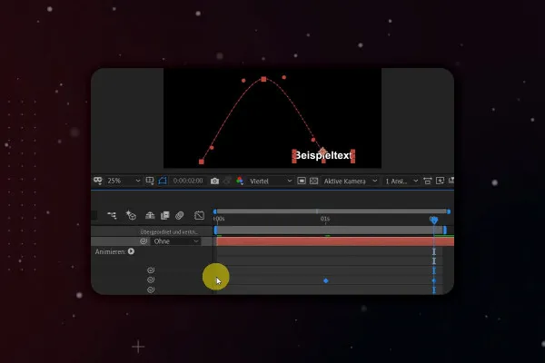 After Effects-튜토리얼: 3.2 | 텍스트 만들기: 첫 번째 키프레임