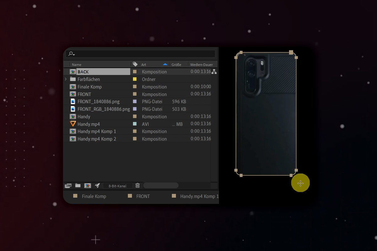 After Effects-vejledning: 5.4 | 3D-telefon: Bagside