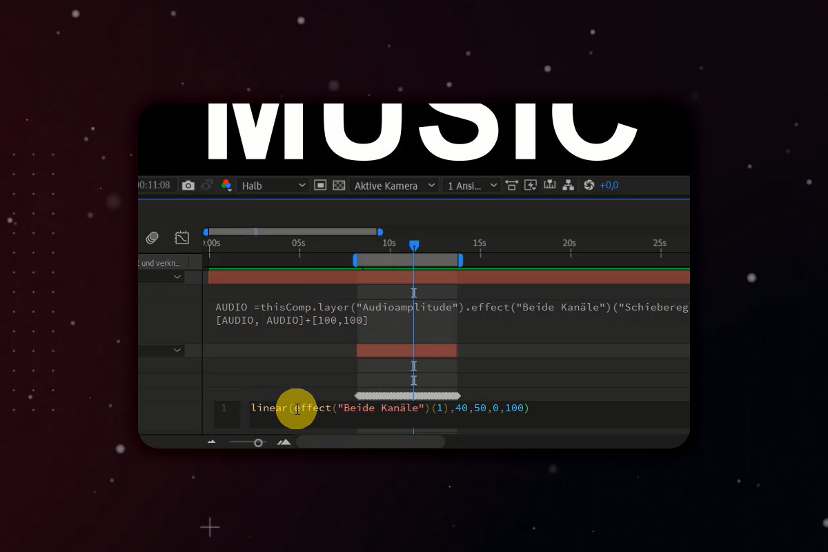 After Effects-tutorial: 6.4 | Animere musik: Lineær udtryk