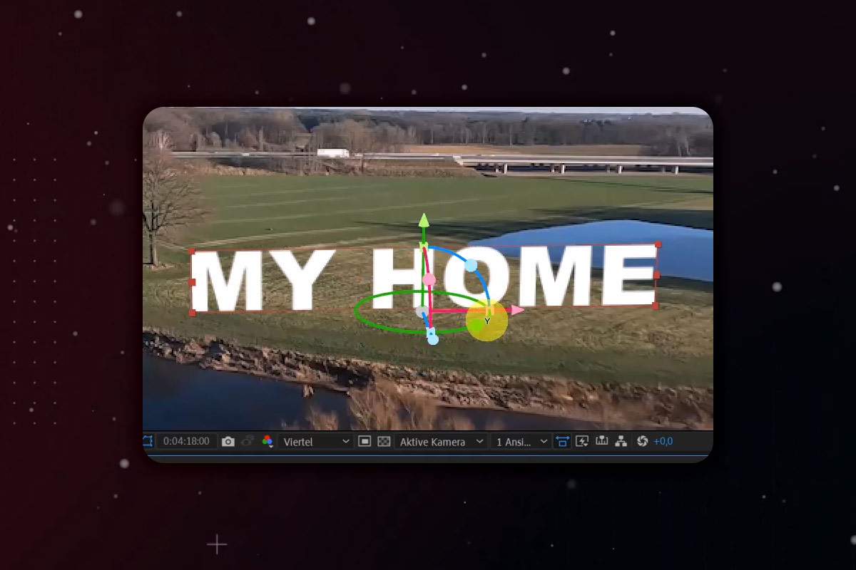 After Effects-vejledning: 9.2 | Sætning af tekst i droneoptagelse: 3D-kameratrackeren (praksiseksempel)